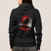 ブルフルジップフード付きスウェットシャツ パーカ (裏面)