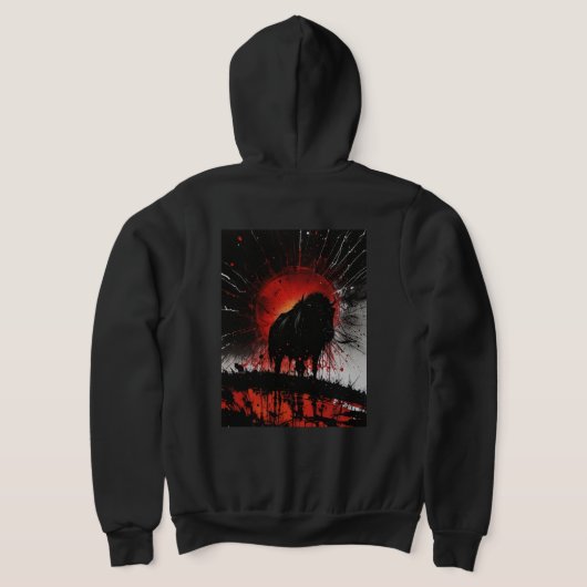 ブルフルジップフード付きスウェットシャツ パーカ (レイダウン裏面)