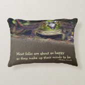 ブルフロッグハピネス感動的引用文 アクセントクッション (正面)