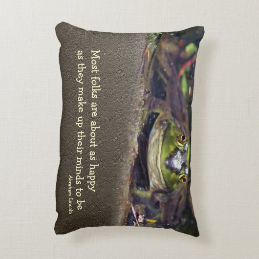 ブルフロッグハピネス感動的引用文 アクセントクッション (裏面(縦))