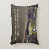 ブルフロッグハピネス感動的引用文 アクセントクッション (正面(垂直))