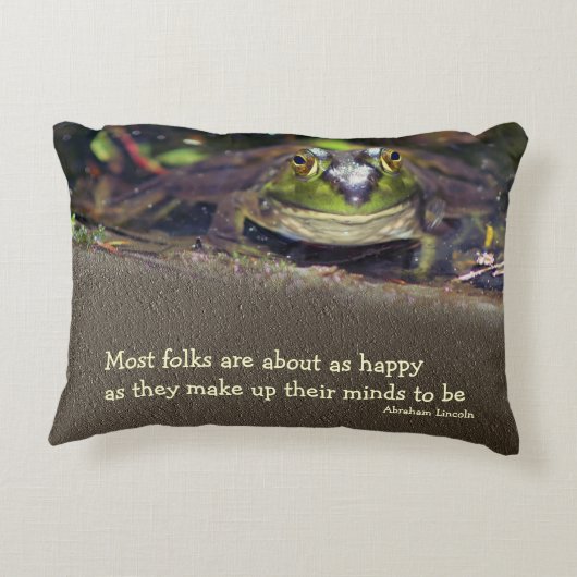 ブルフロッグハピネス感動的引用文 アクセントクッション (裏面)
