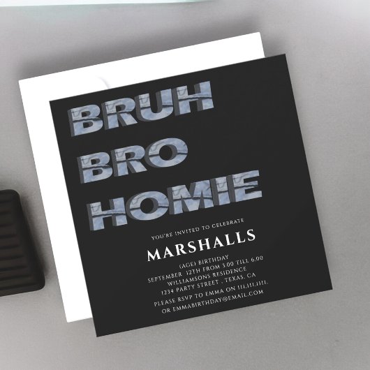 ブルブロホミー3Dタイポグラフィ招待状 招待状