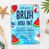 ブルプールパーティーボーイ誕生日 招待状