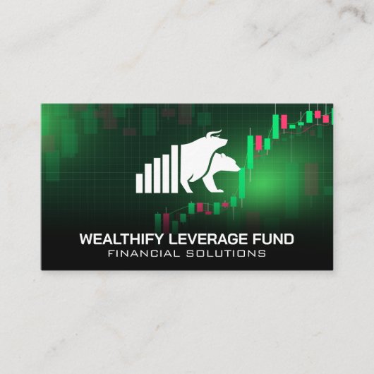 ブルベアのロゴ |ファイナンス在庫データグラフ 名刺 (正面)