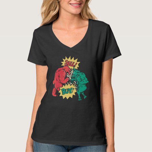 ブルベア株式市場投資家配当購入A Tシャツ (正面)