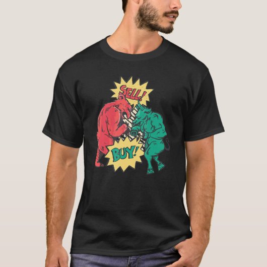 ブルベア株式市場投資家配当購入A Tシャツ (正面)
