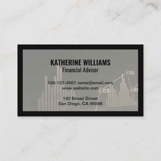 ブルベア |ストックブローカー |財務グラフ 名刺 (裏面)