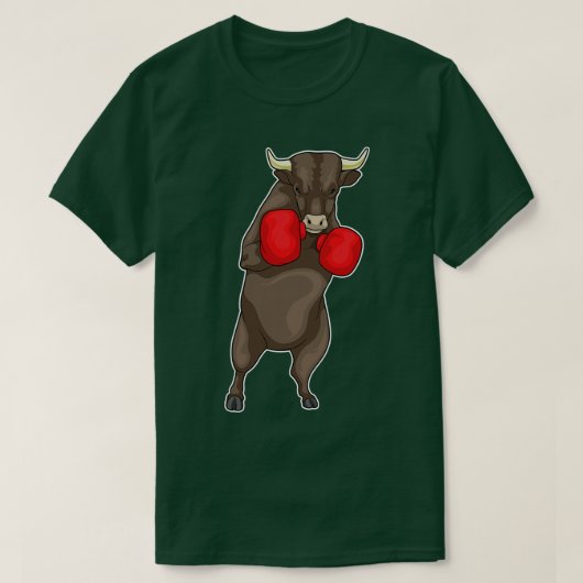 ブルボクサーボクシング手袋 Tシャツ (デザイン正面)
