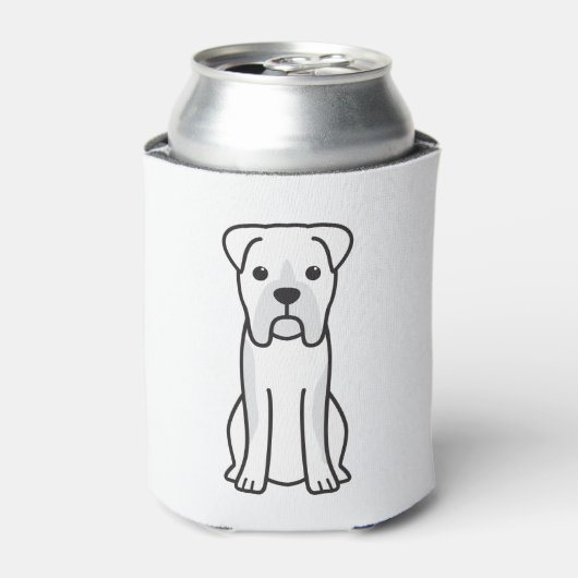 ブルボクサー犬の漫画 缶クーラー (缶正面)