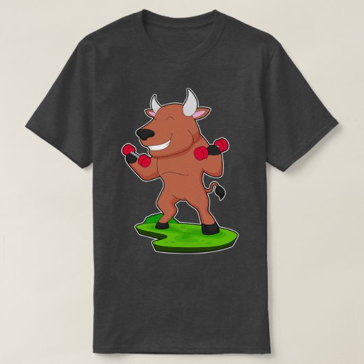 ブルボディビルダンベル Tシャツ (デザイン正面)