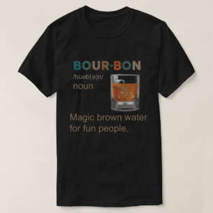 ブルボン魔法ブラウンウォーターフォーおもしろい Tシャツ