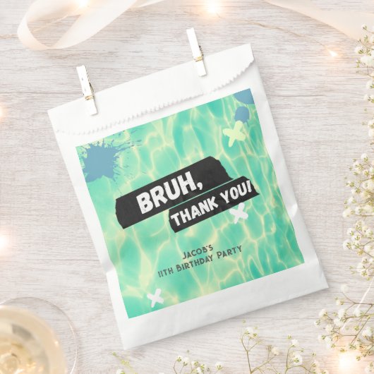 ブルボーイサマープールパーティー誕生日サンキューユナイテッド フェイバーバッグ (クリップ留めされた状態)