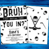 ブルボーイズアイスホッケー子供の誕生日パーティー 招待状