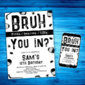 ブルボーイズアイスホッケー子供の誕生日パーティー 招待状