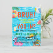 ブルボーイプールパーティー誕生日 招待状 (スタンド正面)