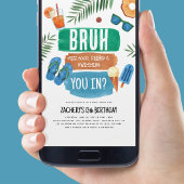 ブルボーイプールパーティー誕生日 招待状