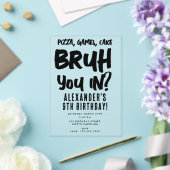 ブルボーイ10代の若者誕生会10代の少年 アクリル招待状 (インサイチュ (ウェディング))