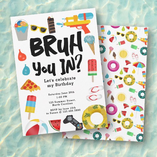 ブルボーイ10代の若者誕生日パーティーボイ10代のムサマー 招待状