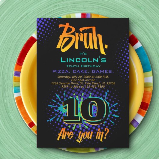 ブルボーイ10代の誕生日 招待状