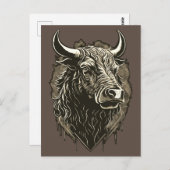 ブルポートレートはがき ポストカード (正面/裏面)