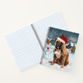 ブルマスチフドウウィンターワンダーランドクリスマスジョイ ノートブック (内部)