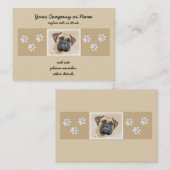 ブルマスチ絵画フのかわいいオリジナルの犬芸 名刺 (正面/裏面)