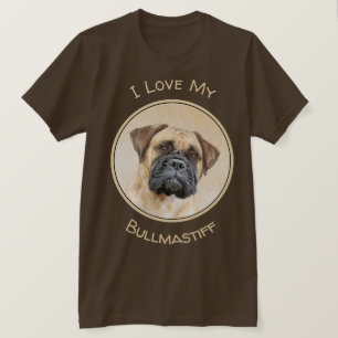 ブルマスチ絵画フズ-かわいいオリジナルの犬芸術 Tシャツ