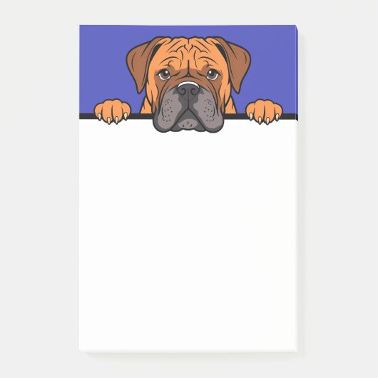 ブルマスティフかわいいマスティフ犬の恋人のギフトステーショナリー ポストイット (正面)