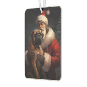 ブルマスティフとサンタクロースフェスティバルクリスマス カーエアーフレッシュナー (左)