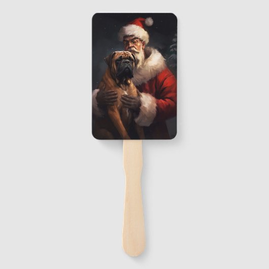 ブルマスティフとサンタクロースフェスティバルクリスマス ハンドファン (裏面)