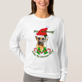ブルマスティフのクリスマスプレゼント Tシャツ