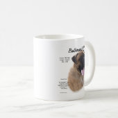 ブルマスティフの歴史デザイン コーヒーマグカップ (正面右)