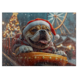 ブルマスティフの犬のジェットコースター クリスマス カッティングボード
