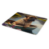 ブルマスティフをパドルに:風光明媚な冒険 カッティングボード (角)