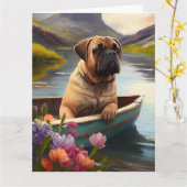 ブルマスティフをパドルに:風光明媚な冒険 カード (黄色い花)