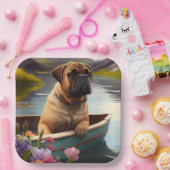 ブルマスティフをパドルに：風光明媚な冒険 ペーパープレート (パーティー)