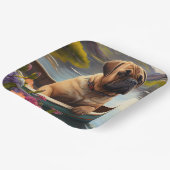 ブルマスティフをパドルに：風光明媚な冒険 ペーパープレート (傾斜あり)