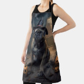 ブルマスティフカボチャのハロウィーン怖い エプロン (インサイチュ)