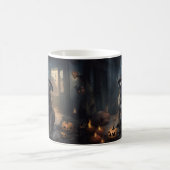 ブルマスティフカボチャのハロウィーン怖い コーヒーマグカップ (中央)