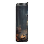 ブルマスティフカボチャのハロウィーン怖い タンブラー (回転左)