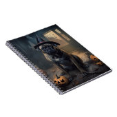 ブルマスティフカボチャのハロウィーン怖い ノートブック (右側)