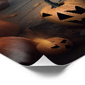 ブルマスティフカボチャのハロウィーン怖い ポスター (コーナー)