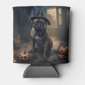 ブルマスティフカボチャのハロウィーン怖い 缶クーラー (正面)