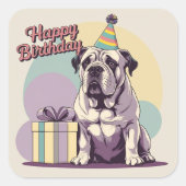 ブルマスティフカラフルスクエア スクエアシール (正面)