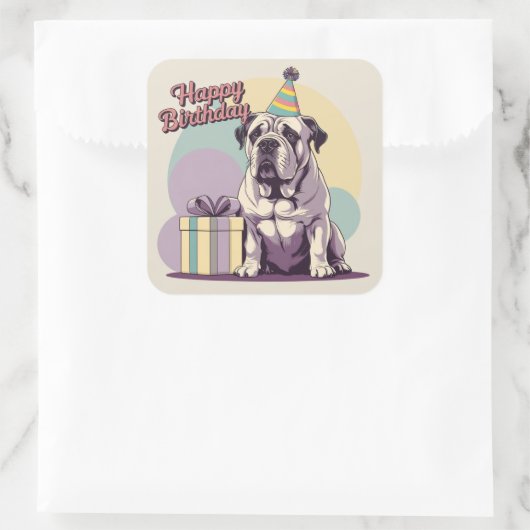 ブルマスティフカラフルスクエア スクエアシール (バッグ)