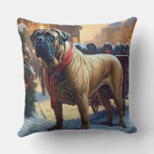 ブルマスティフクリスマスフェスティバルシーズン クッション (裏面)