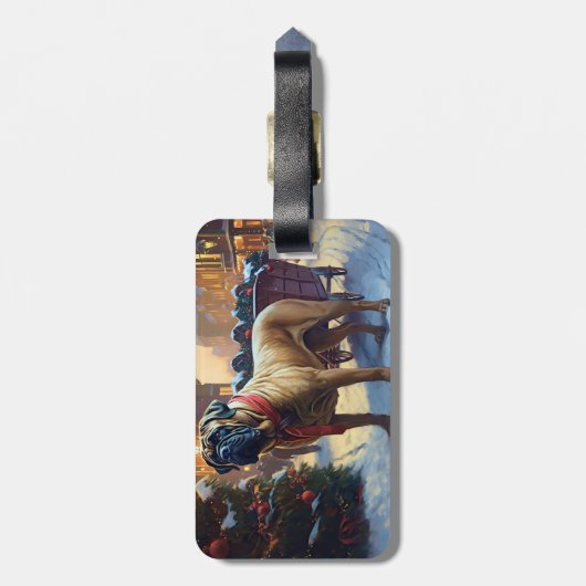 ブルマスティフクリスマスフェスティバルシーズン ラゲッジタグ (裏面縦)