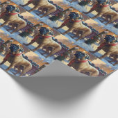 ブルマスティフクリスマスフェスティバルシーズン ラッピングペーパー (角)