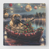 ブルマスティフクリスマスフェスティバル航海 スクエア壁時計 (正面)